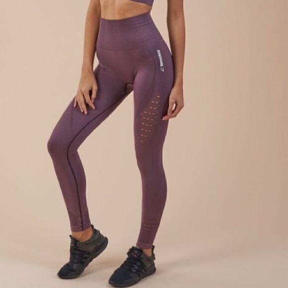 Gymshark High Rise Energy Seamless Perforated Leggings Sz Small - Picture 5 of 12